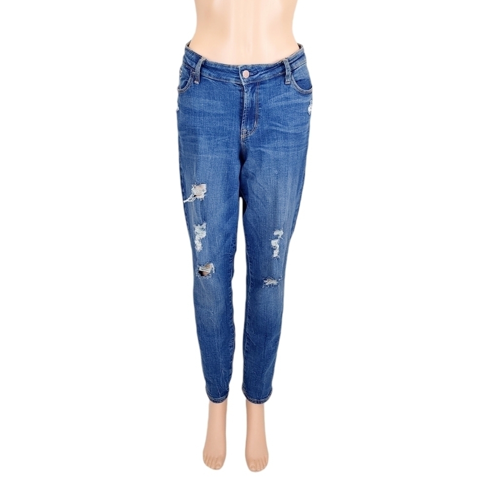 Old Navy Rockstar Mid Rise distressed Jeans Pants